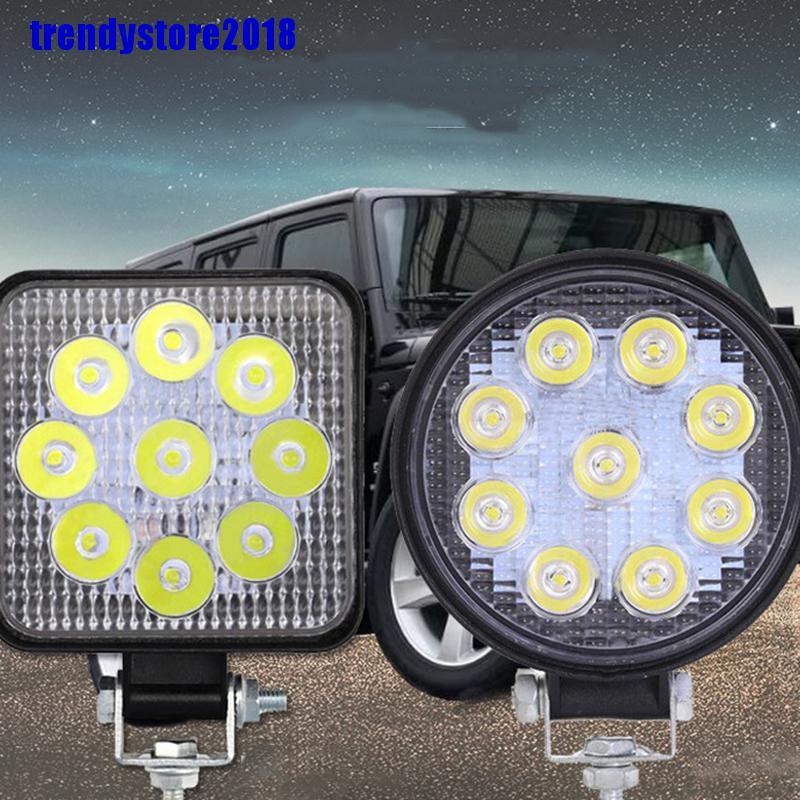 Đèn pha 9LED 27W 12V cho xe ô tô / xe tải