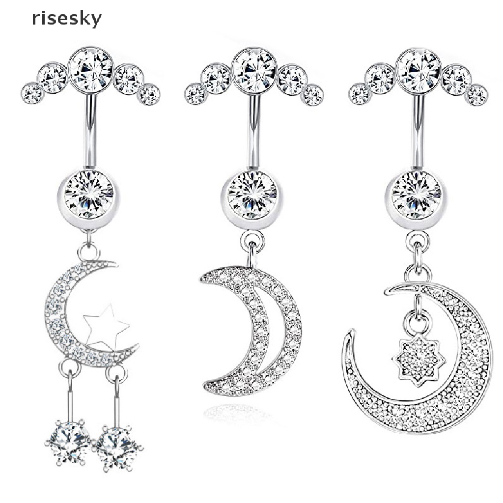 1 Khuyên Rốn Hình Cánh Bướm / Trái Tim / Giọt Nước Bằng Thép Không Gỉ ♨Trên đó