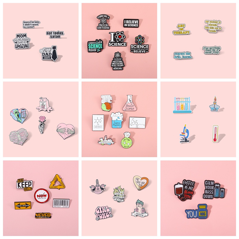 Set 5~7 Ghim Cài Áo Hình Dáng Dễ Thương