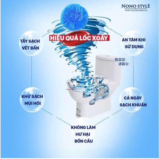 Gói 10 viên thả bồn cầu Hàn Quốc khử mùi toilet tiện dụng HƯƠNG HOA TỰ NHIÊN