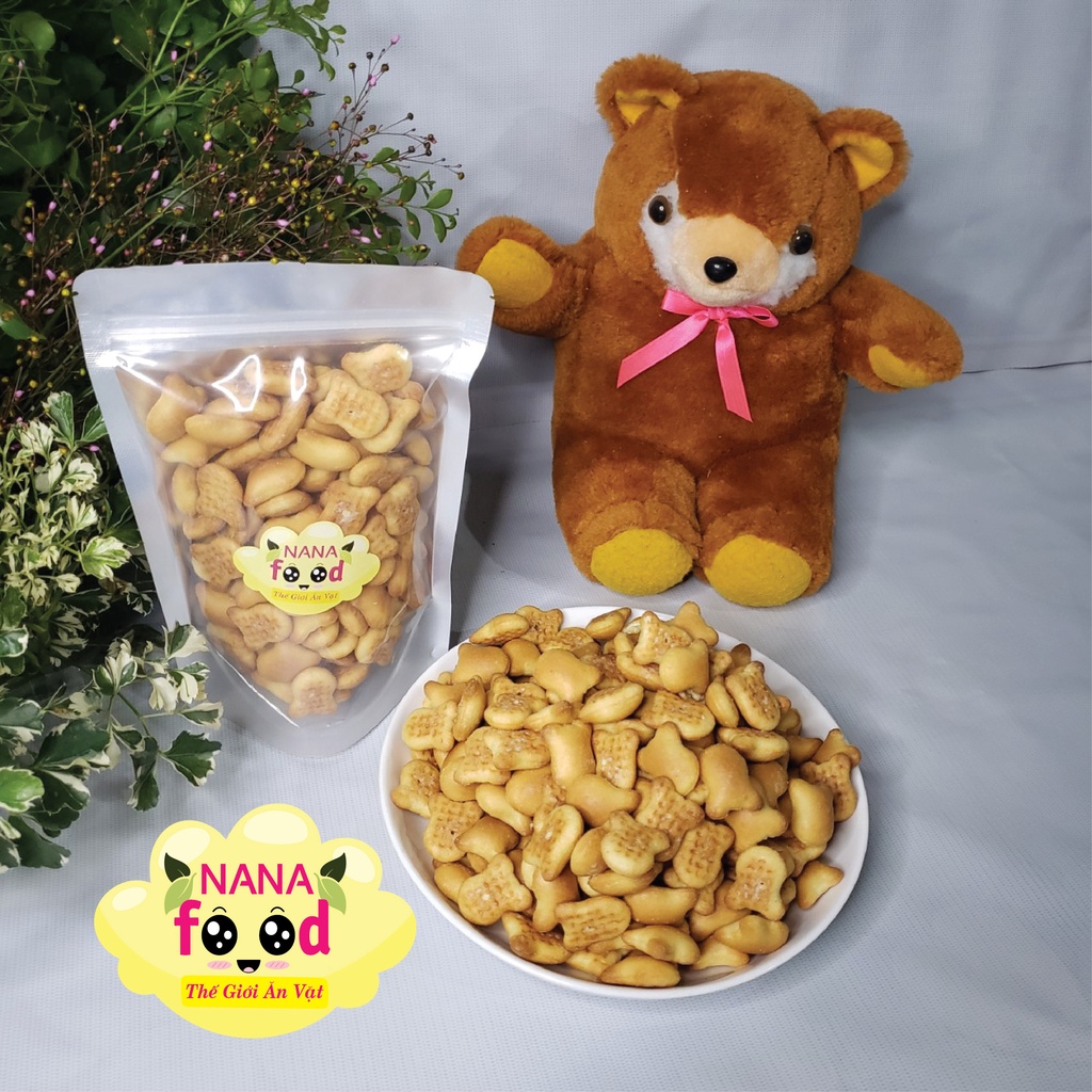 Bánh gấu, bánh gấu nhân kem sữa 250gr - 500gr NANAFOOD, đồ ăn vặt vừa rẻ vừa ngon