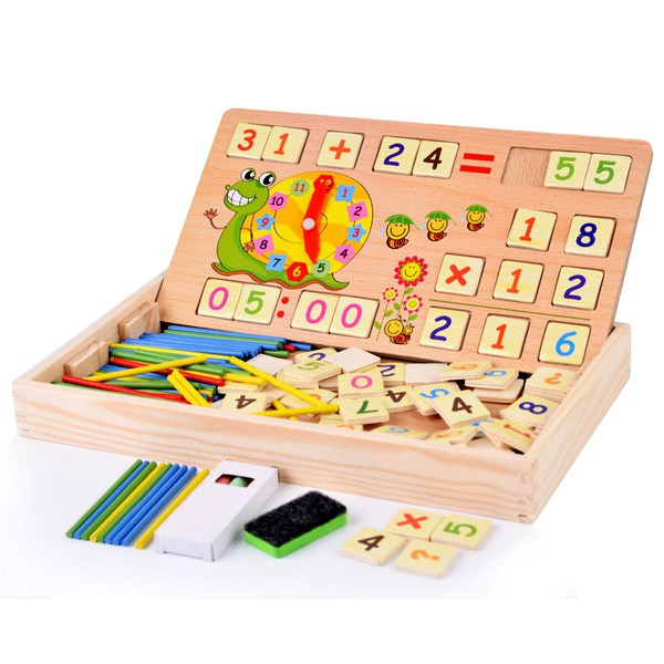 Bộ bảng học đa năng thông minh, chất liệu gỗ thông cao cấp cho bé