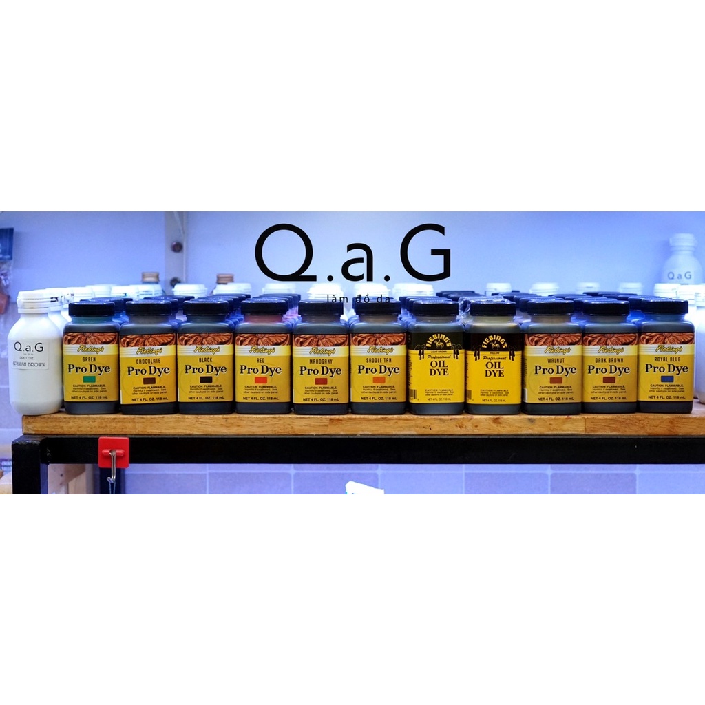 Q.a.G Fiebing's Pro dye chuyên nhuộm da,da lộn, vải cho giày dép, áo khoác ...