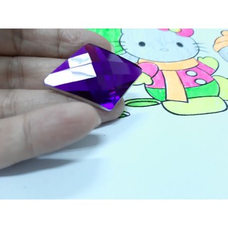 Hạt cườm giả đá to màu tím