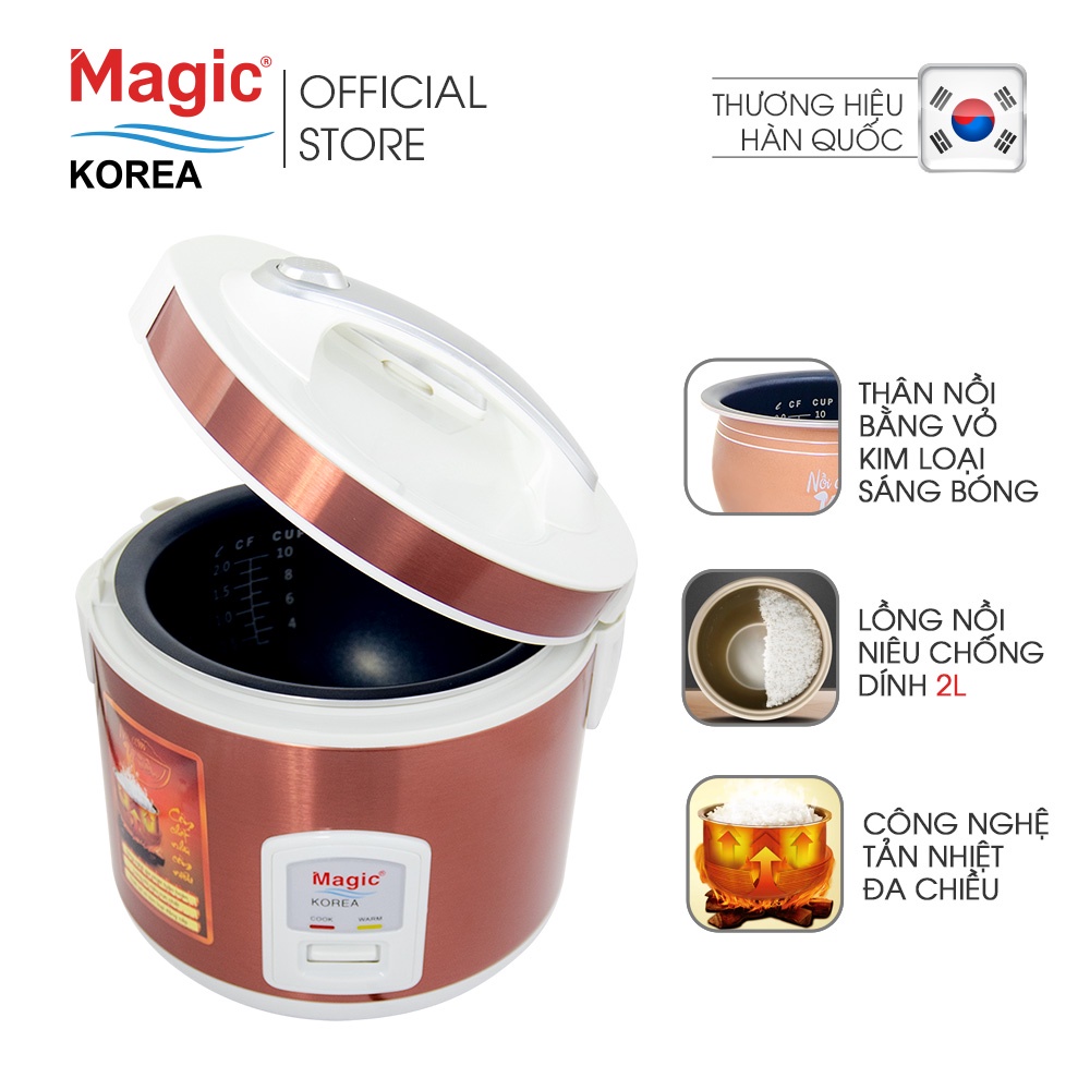 Nồi cơm điện nút cơ lòng niêu Magic Korea A-88