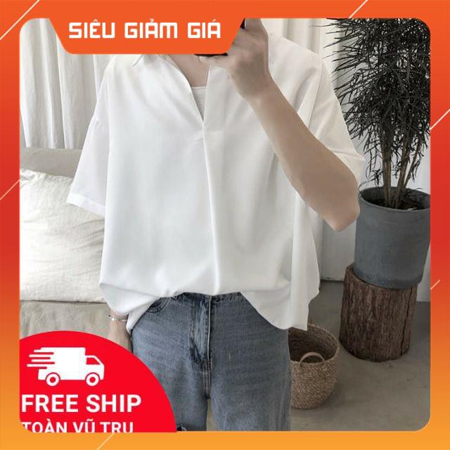 Sơ mi Lụa tay lỡ style Hàn Quốc (Unisex) | BigBuy360 - bigbuy360.vn