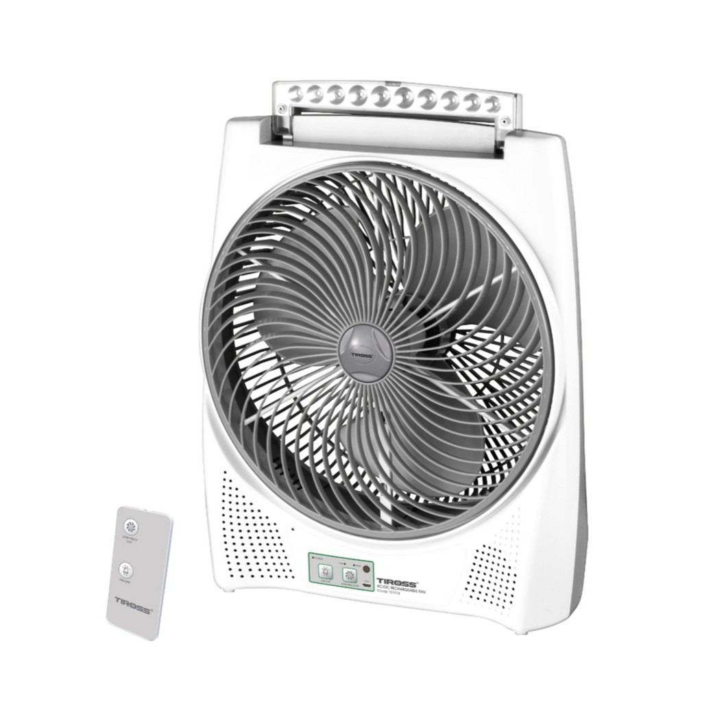 Quạt tích điện, sạc điện Tiross TS9174, Sản phẩm chính hãng