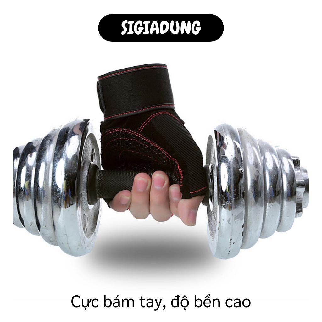 [SGD] Găng Tay Tập Gym Nam - Bao Tay Thể Thao Nửa Ngón Hỗ Trợ Nâng Tạ Chống Trượt 7877