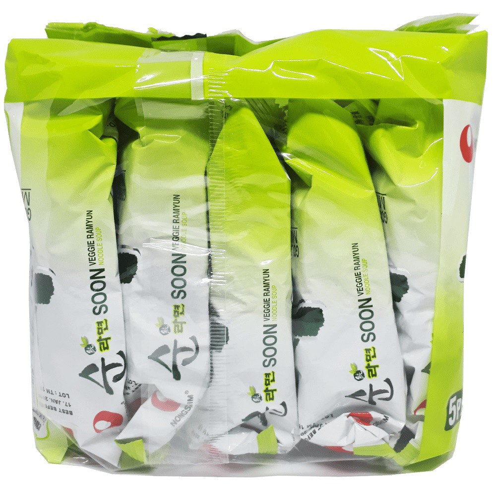 Lốc 5 Gói Mì chay Soon Veggie Nongshim 112g | BigBuy360 - bigbuy360.vn