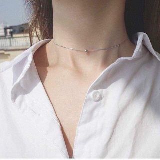 dây chuyền bi bạc ôm sát cổ dây rút tự chỉnh (CHOKER BI)