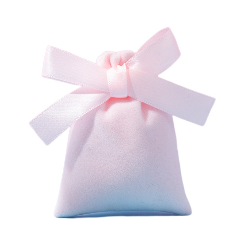 Set 50 Túi Nhung Đựng Kẹo 7x9cm Có Dây Ruy Băng Trang Trí Giáng Sinh