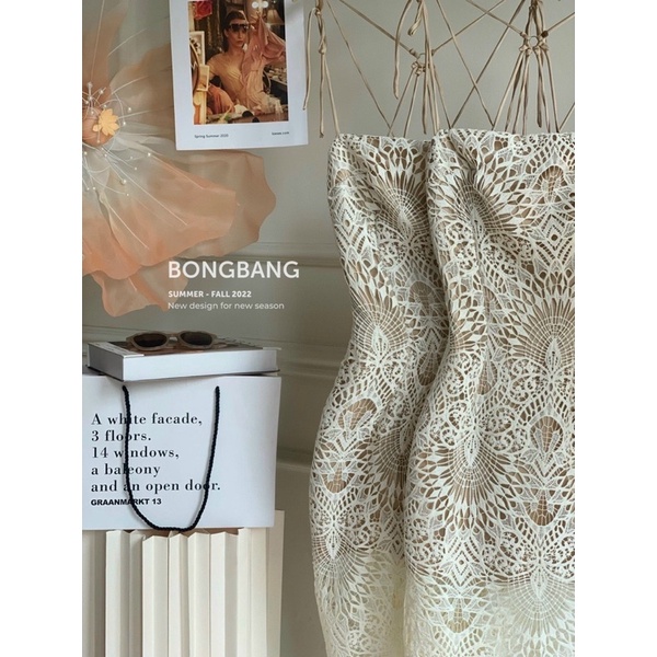 Váy ren hoa cúc buộc loại 1