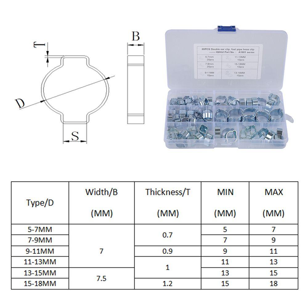 Bộ 80 Kẹp Ống Nước Nóng Kèm Hộp Đựng
