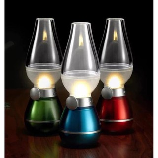 Đèn dầu cảm ứng điện tử led thổi tắt khi bật