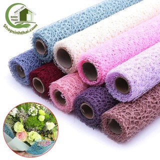 Giấy lưới gói hoa, gói quà - giấy lưới nhện và lưới vuông khổ 50cm - chọn kích thước - chọn màu