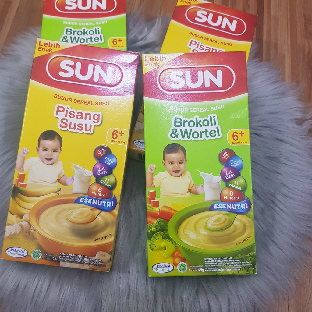 Bột ăn dặm SUN cho bé 120g đủ vị