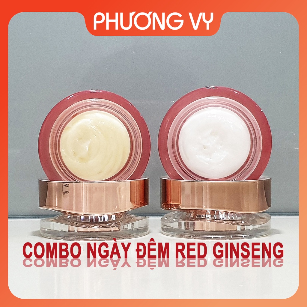 [CHÍNH HÃNG] COMBO ngày đêm Red Ginseng Hồng Sâm, làm mờ nám, tàn nhang và dưỡng trắng da, kem sâm, mỹ phẩm Ginseng