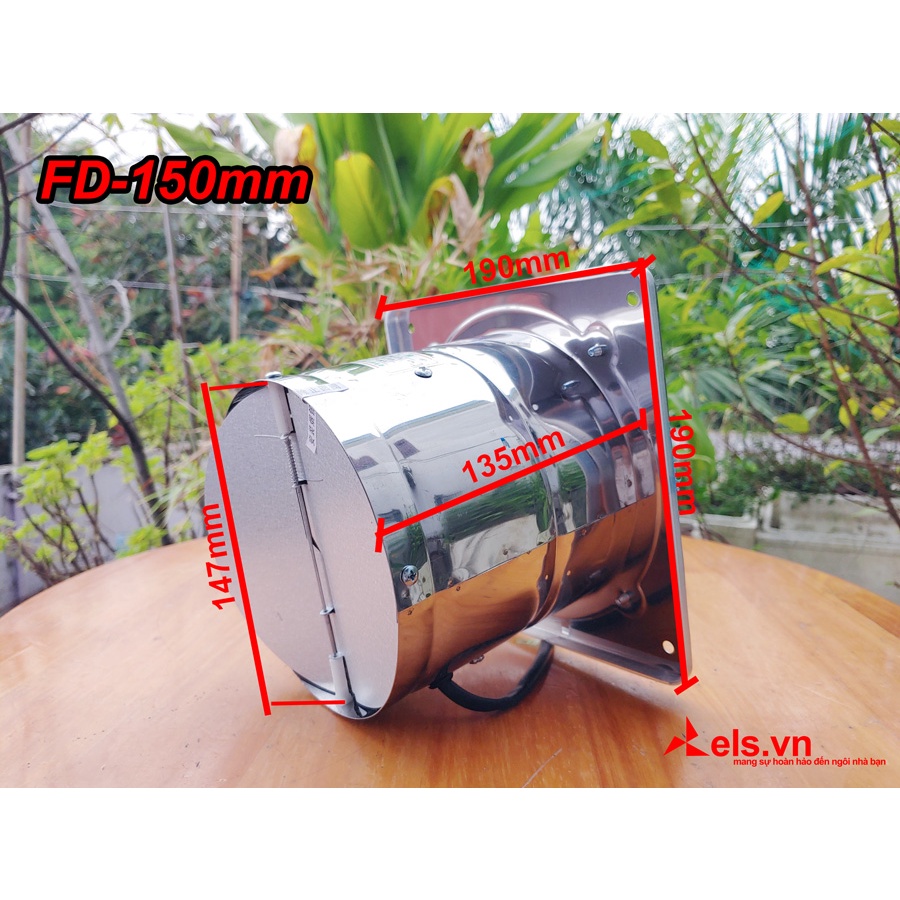 Quạt hút mùi thông gió bằng thép không gỉ Phi 150mm,200mm