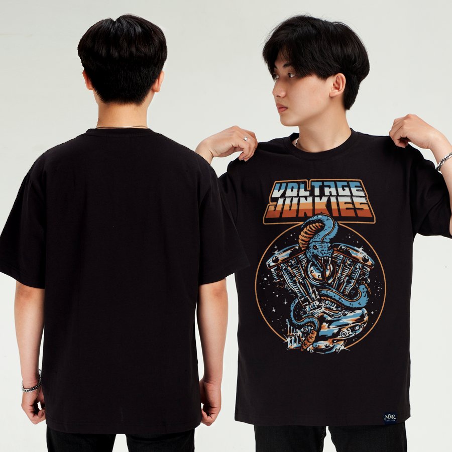 Áo thun điện áp con rắn ngầu chất nam nữ phông unisex bigsize tay lỡ cực chất localbrand MVR BB4317