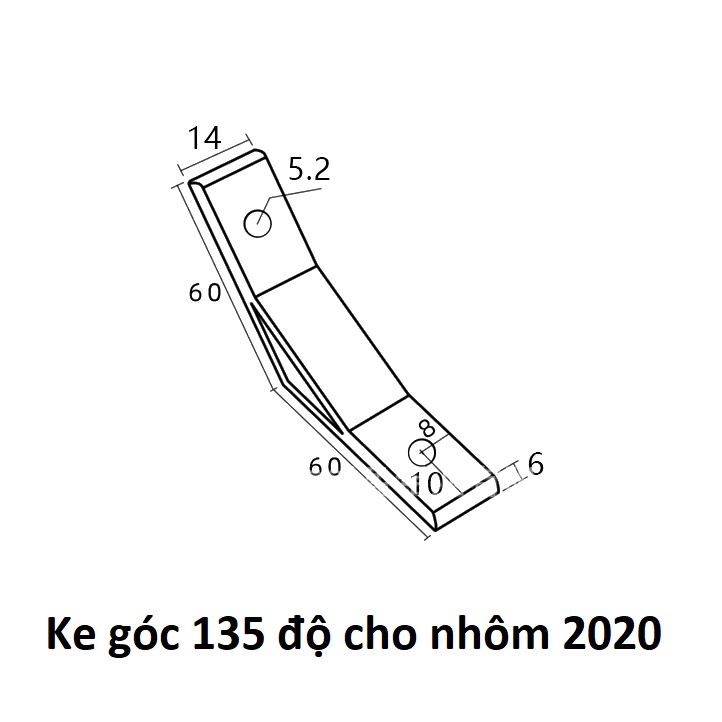 Ke Góc Chịu Lực 135 Độ