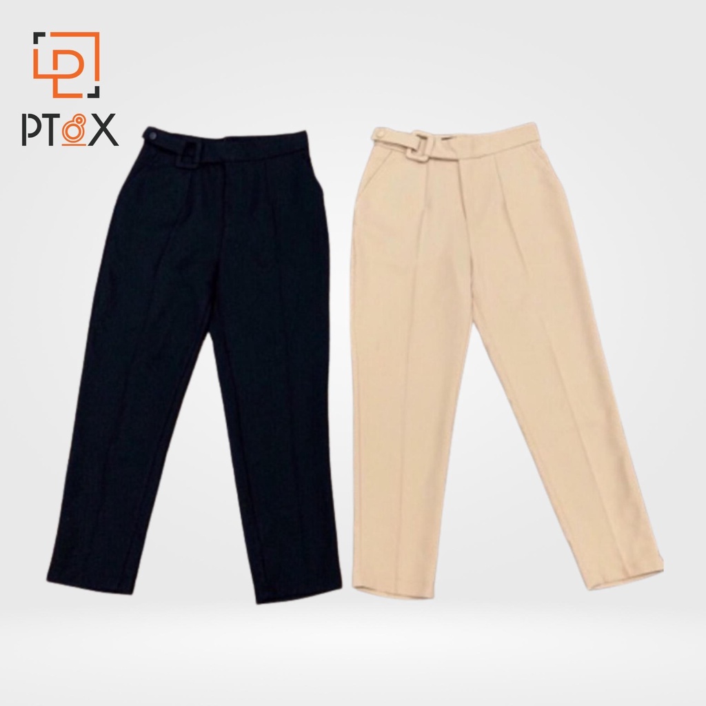 Quần baggy nữ có đai cách điệu hàng VNXK