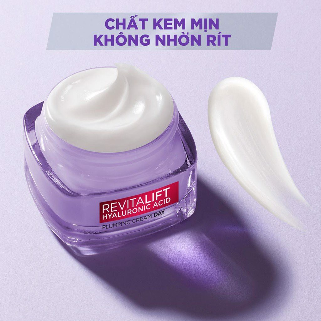 Kem dưỡng ban ngày cấp ẩm giảm nhăn Loreal Revitalift Hyaluronic Acid Plumping Cream Day 50ml