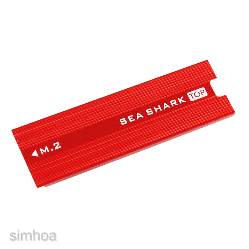 Aluminum Heatsink for PCIe NVMe M.2 SSD With Thermal Pad, Great Cooling Effect - Red