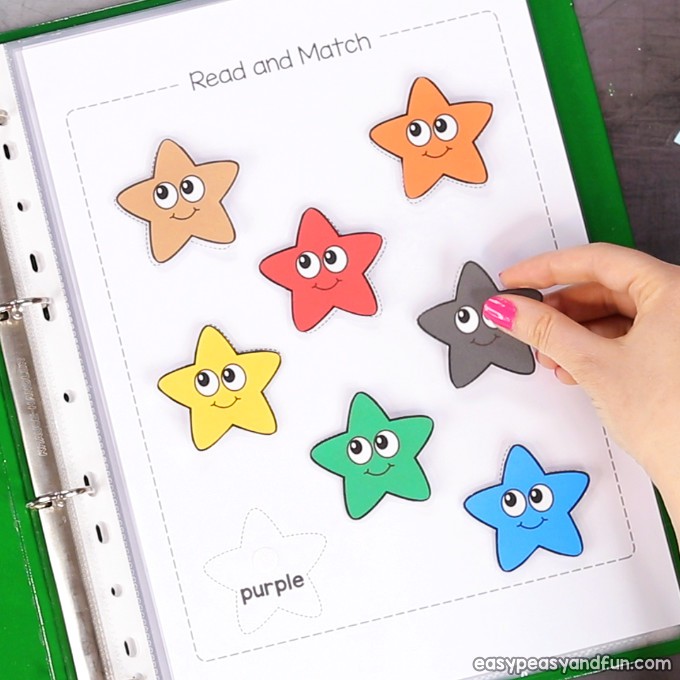 Học liệu montessori bóc dán giúp bé học màu sắc