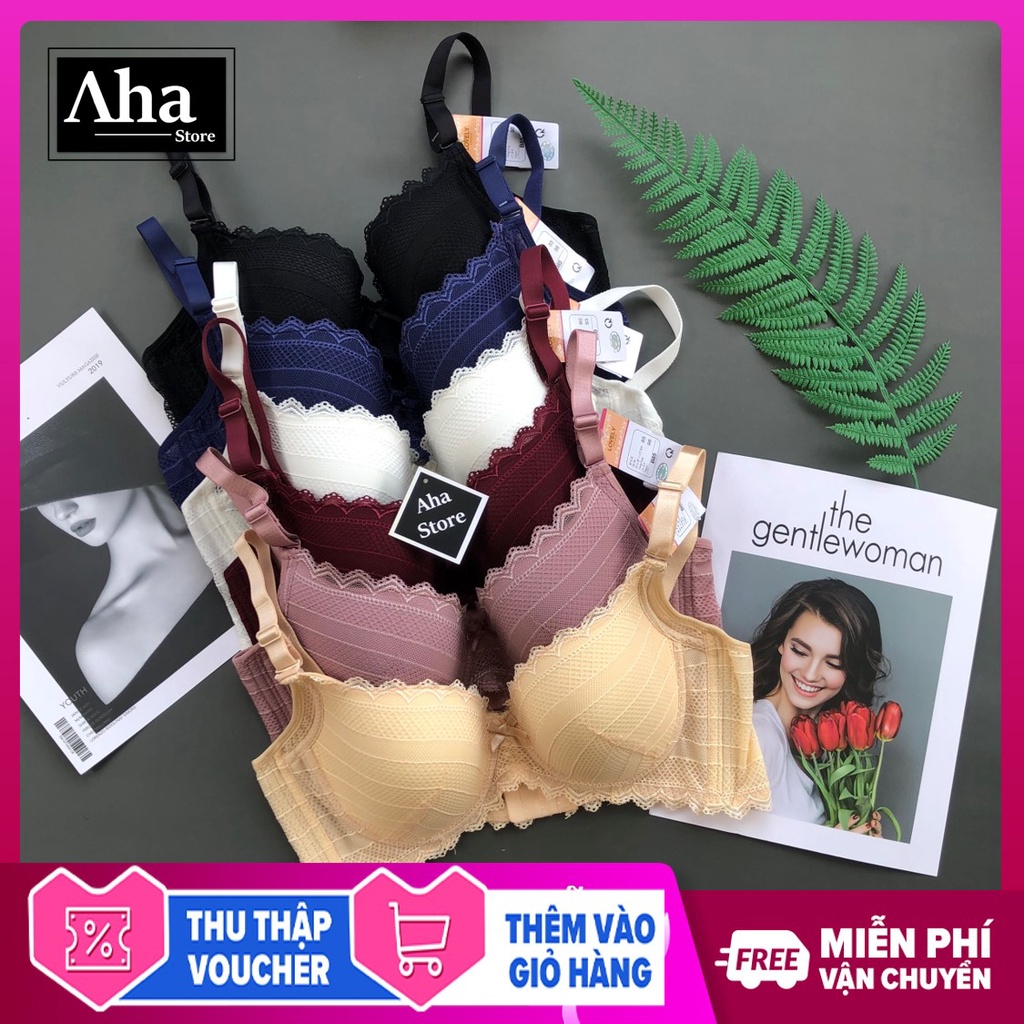 Áo ngực ren nữ mút mỏng dưới 0,5 cm có gọng LOVELY 1125- Bản lưng to che ngấn mỡ -Hàng Việt Nam xuất Nhật [Aha