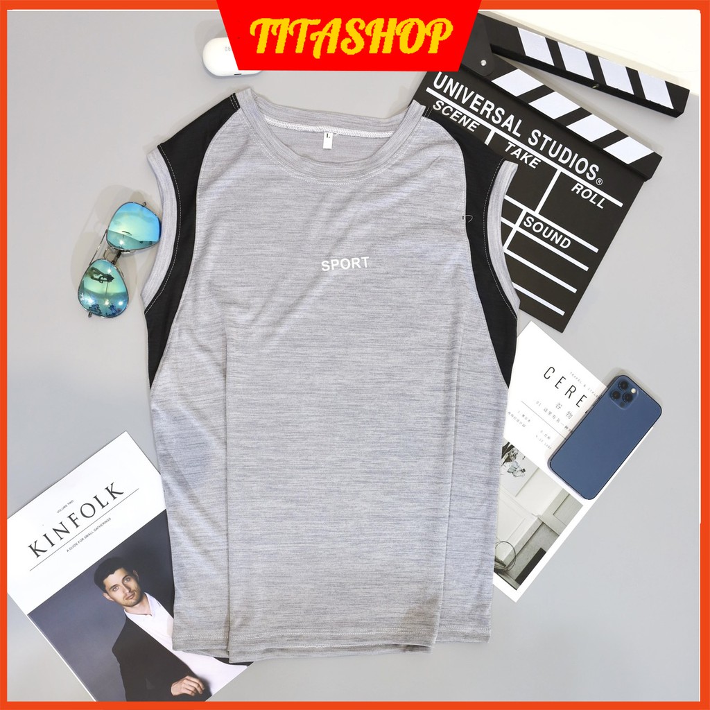 Áo ba lỗ nam tập gym chất cotton thông hơi cao cấp thoáng mát ASNTT01 | BigBuy360 - bigbuy360.vn