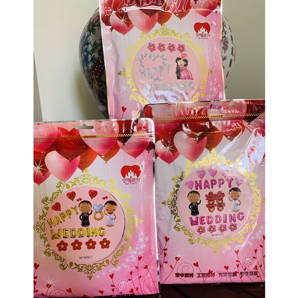 Set bóng Happy Weeding ♥️ GIÁ RẺ ♥️ trang trí phòng cưới