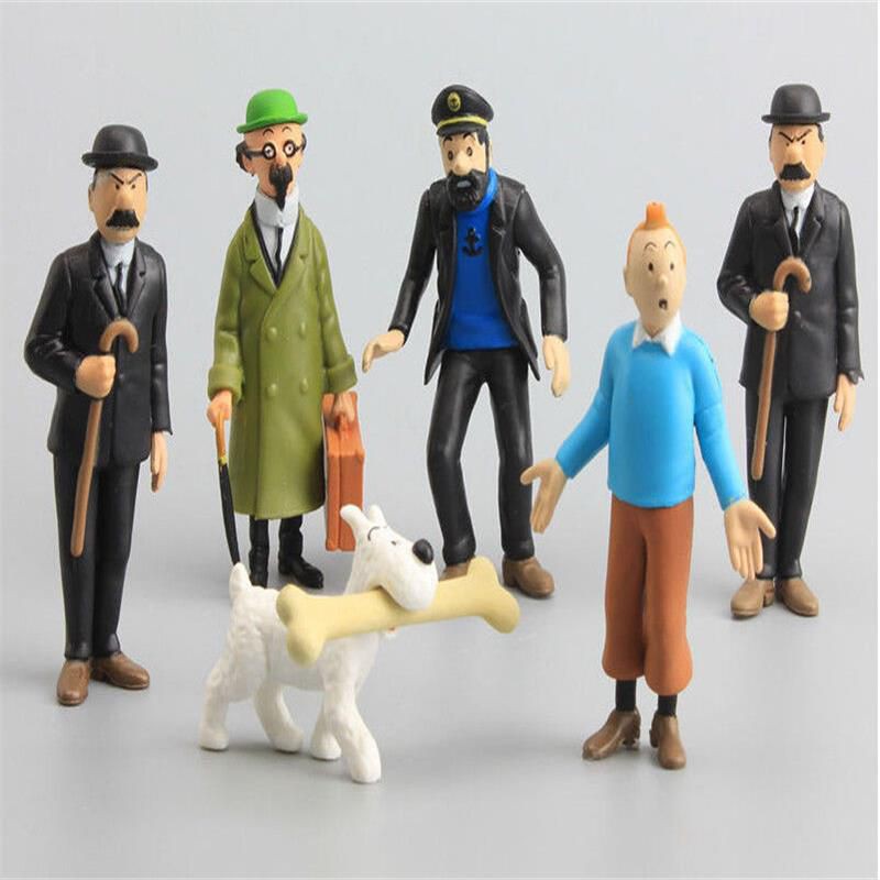 Set 6 Mô Hình Nhân Vật Phim Hoạt Hình Tintin