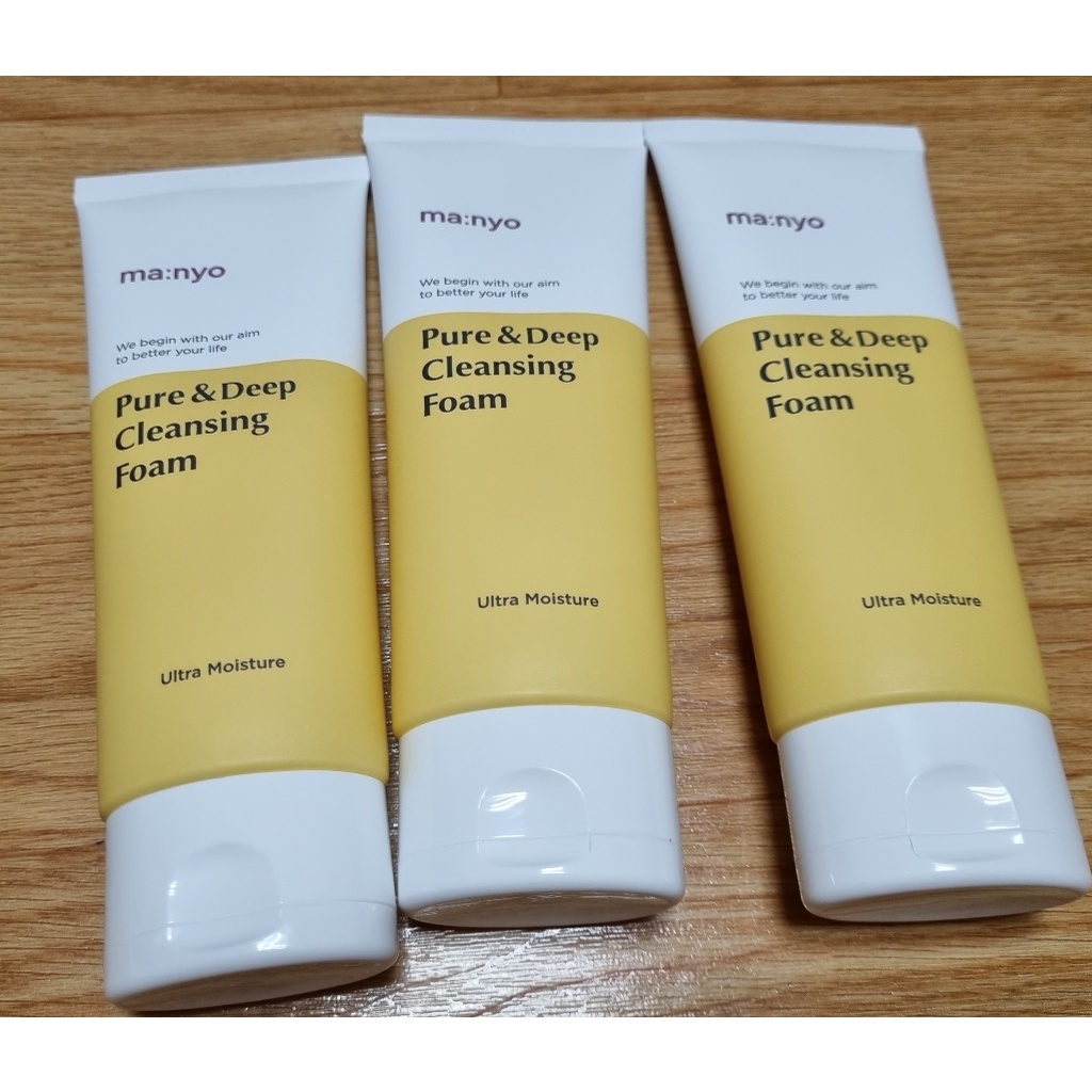 Set 3 tuýp sữa rửa mặt làm sạch sâu Manyo Factory Pure and Deep Cleansing Foam 100ml x 3/ 200ml