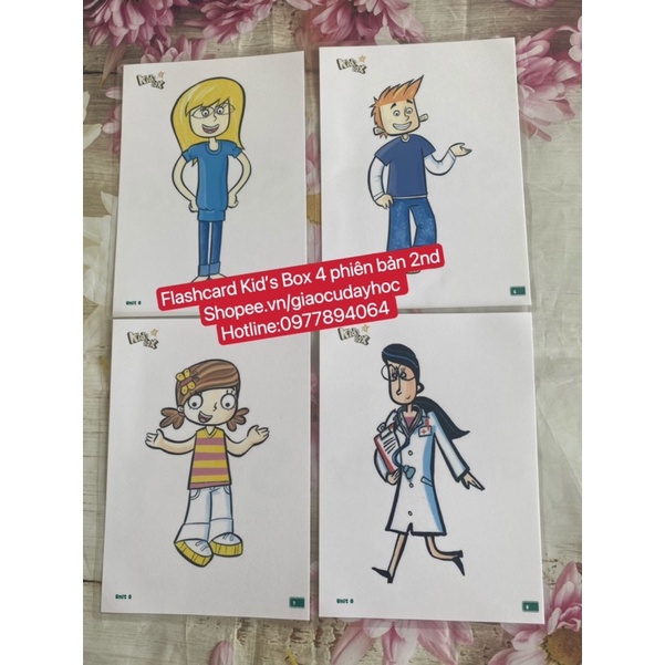 Flashcard  Kid’s box Level 4- phiên bản 2nd mới nhất -103 thẻ A5 ép plastics  bền đẹp  thiết kế 2 mặt