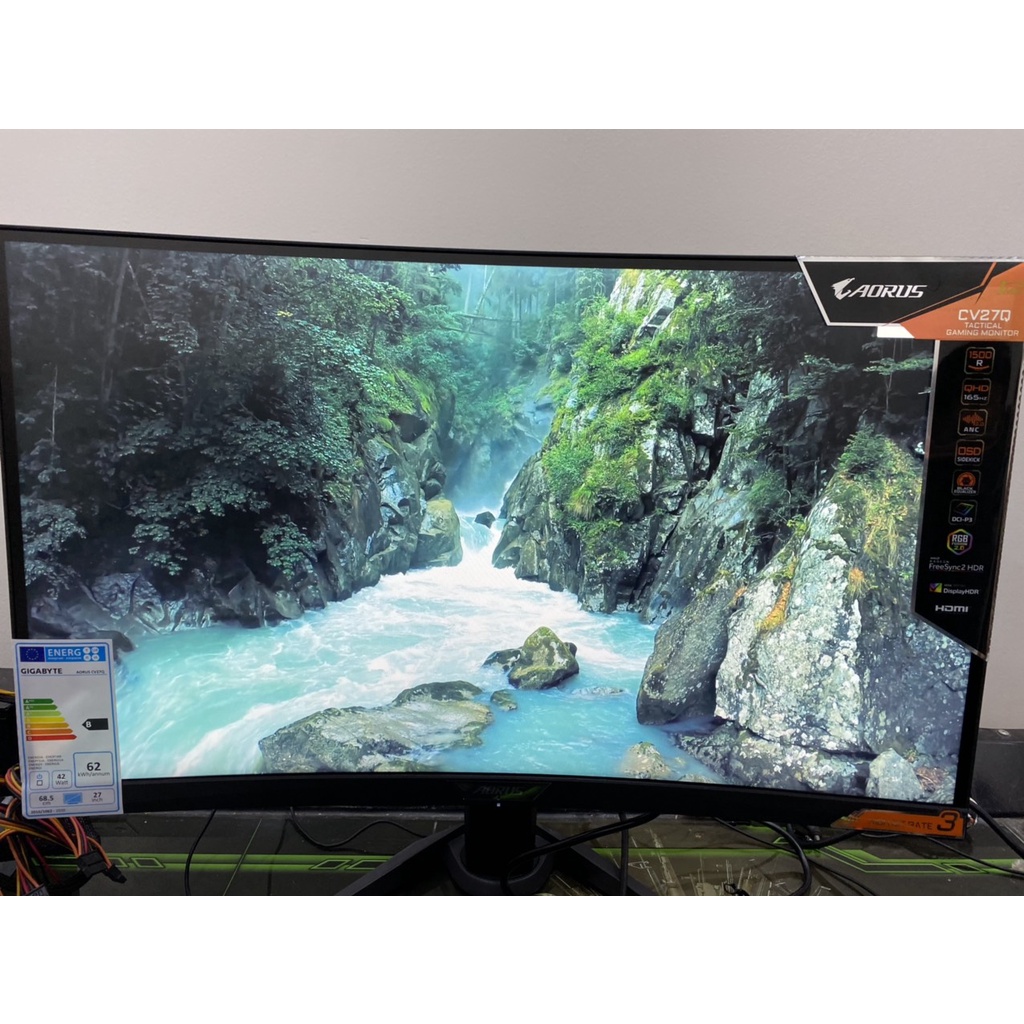 MÀN HÌNH 2K GIGABYTE AORUS CV27Q 27″ (QHD/VA/165HZ/1MS) độ phân giải 2560 x 1440 Chính hãng BH 36T