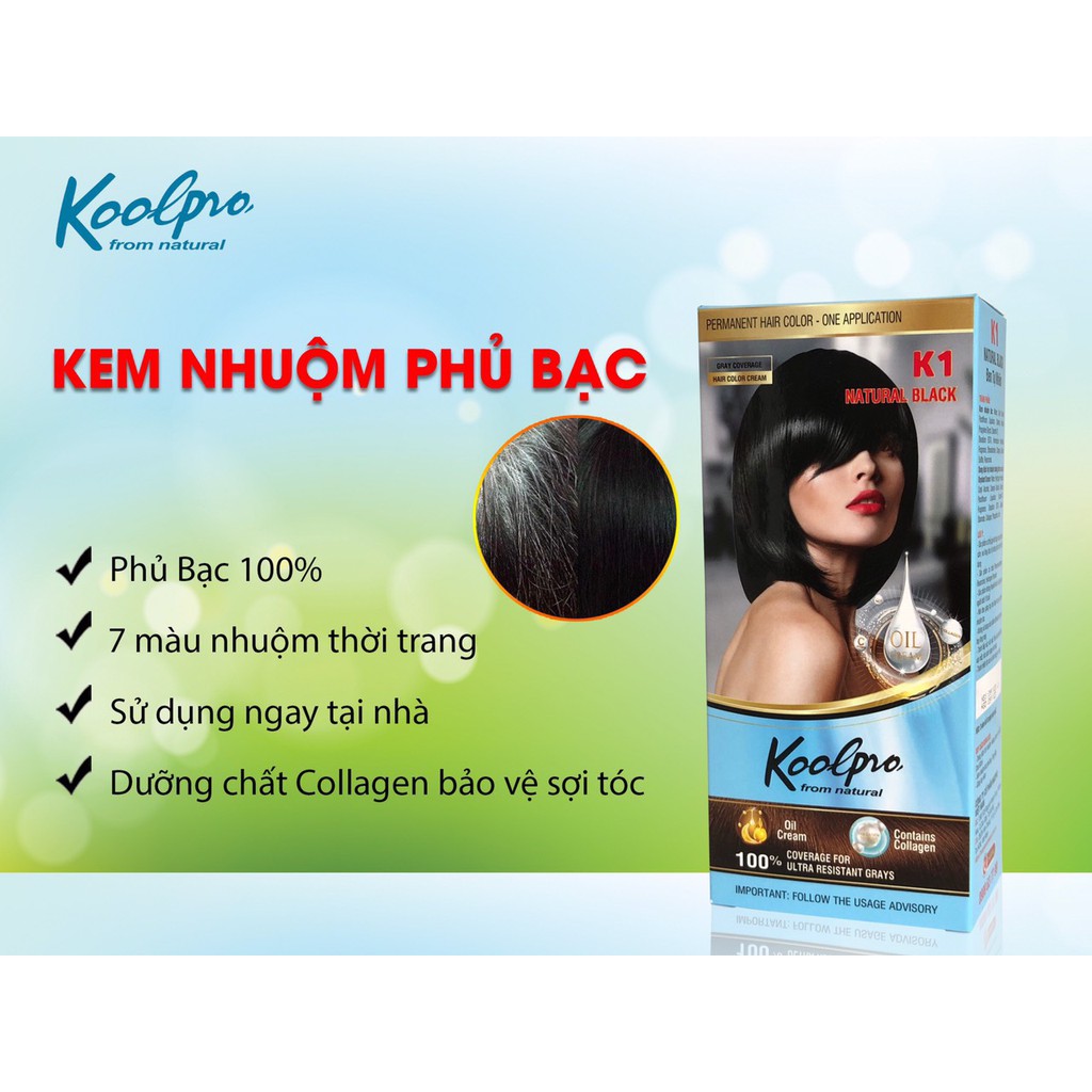 TRỌN BỘ 5 SẢN PHẨM NHUỘM TÓC PHỦ BẠC KOOL ĐỦ MÀU - CT93 | BigBuy360 - bigbuy360.vn