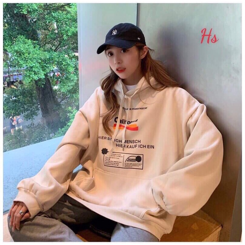 Áo Hoodie Nỉ CALIFOR Unisex 🦋 Áo Nỉ Nam Nữ Dáng Rộng Kèm Mũ Túi Trước 2 Màu 🦋