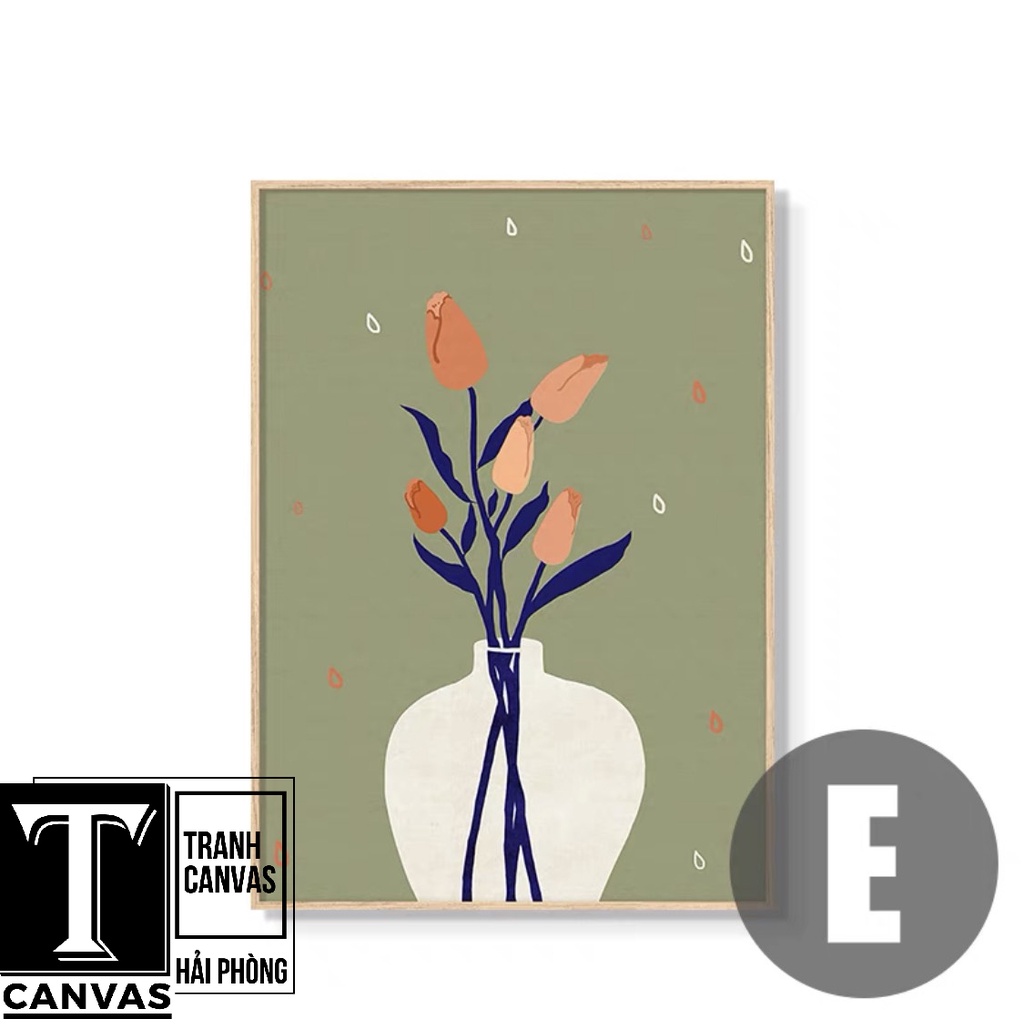 Tranh canvas treo tường phòng khách, tranh hiện đại nghệ thuật tranh vẽ yên bình 04-07