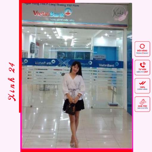 Áo sơ mi nữ tay cổ chữ V, kiểu tay phồng ngọt ngào và xinh xắn | BigBuy360 - bigbuy360.vn