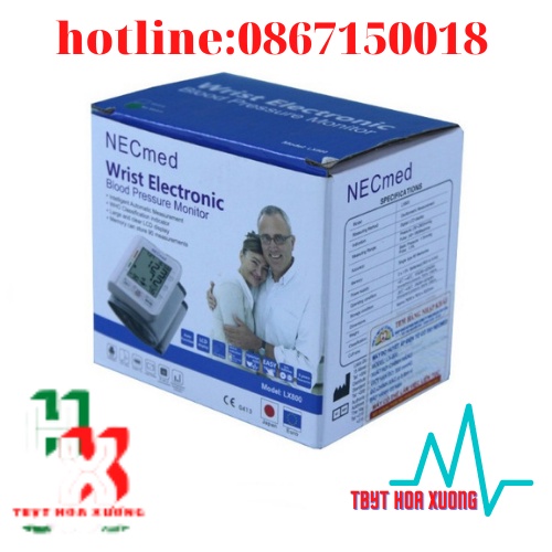 [Hàng Cao Cấp] Máy Đo Huyết Áp Cổ Tay Nhật Bản NECMED LX800 – Dụng Cụ Đo Huyết Áp Cổ Tay Tự Động