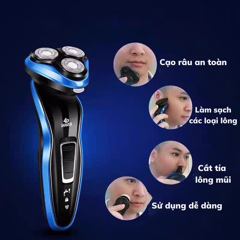 Máy Cạo Râu Mini Máy Cạo Râu Đa Năng 3 Chức Năng Trong 1 Lưỡi Kép Sắc Bén Chống Nước Gia.dung.hoang.anh