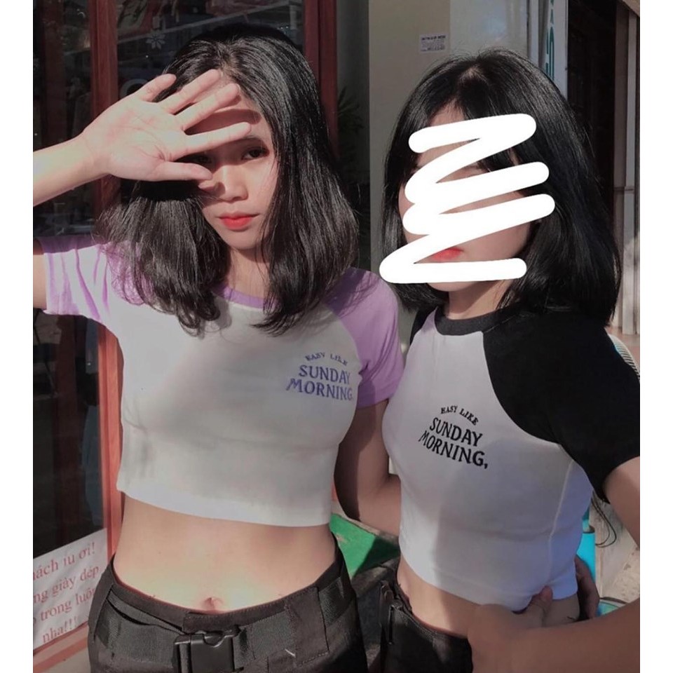Áo Croptop Sunday Morning