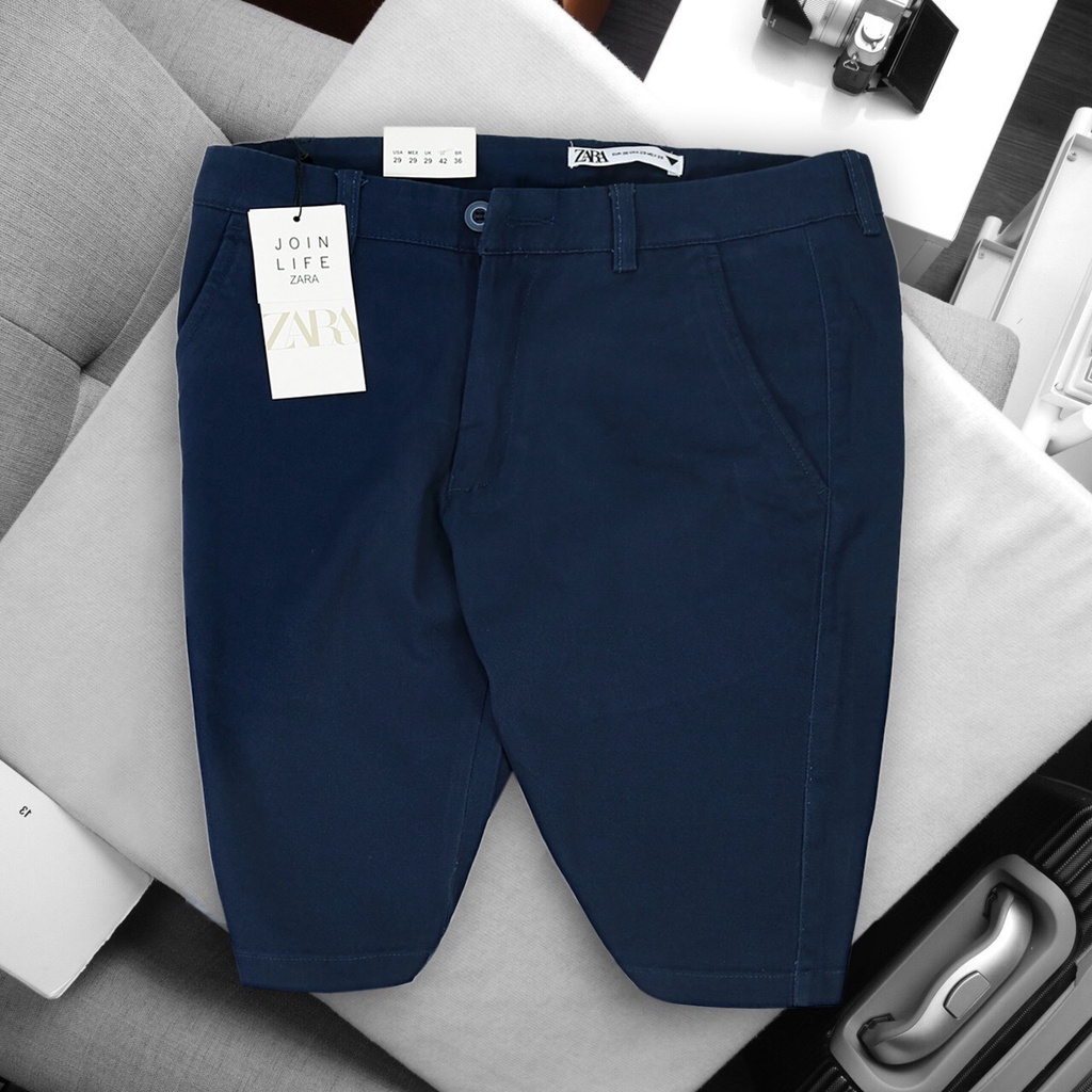 Quần short nam ZARA vải kaki cao cấp 5 màu cơ bản - SIÊU PHẨM THỜI TRANG XUÂN HÈ 2024