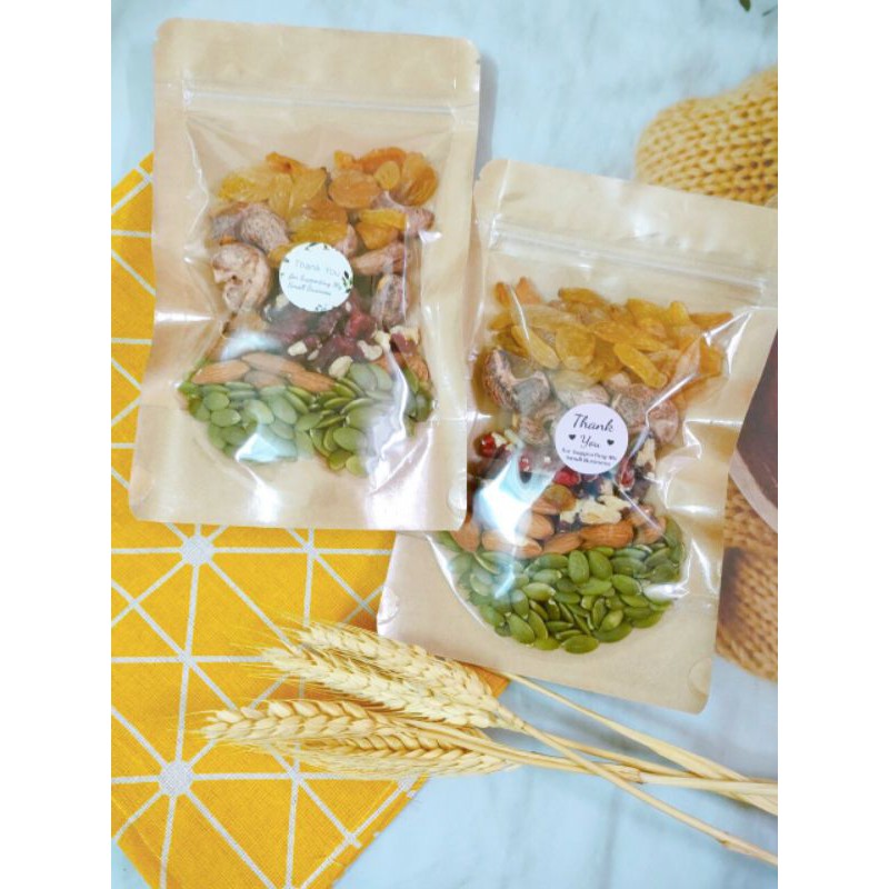 MIX 5 LOẠI HẠT 100GR (óc chó đỏ, hạt điều, nho khô, bí xanh, hạnh nhân) | BigBuy360 - bigbuy360.vn