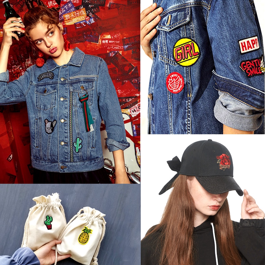 1 Miếng Dán Ủi Lên Ba Lô / Áo Khoác / Balo Hình Động Vật Thêu Sọc