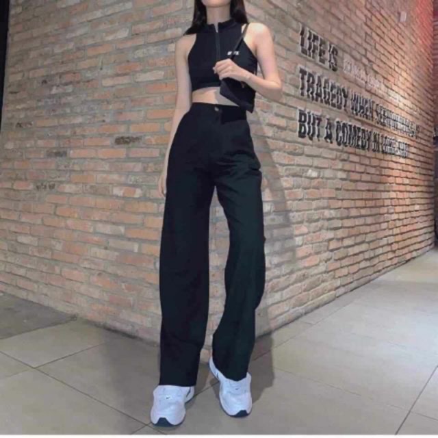(Giá sỉ Ms098) quần xuông bigsize. Quần ống rộng bigsize chất tuyết mưa hàng ống rộng