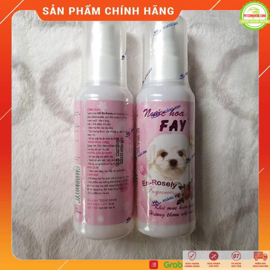 Nước hoa cho chó mèo Fay  FREESHIP  bộ đôi  Fay En-rosely chai 90ml và Fay CoolCherry 100ml