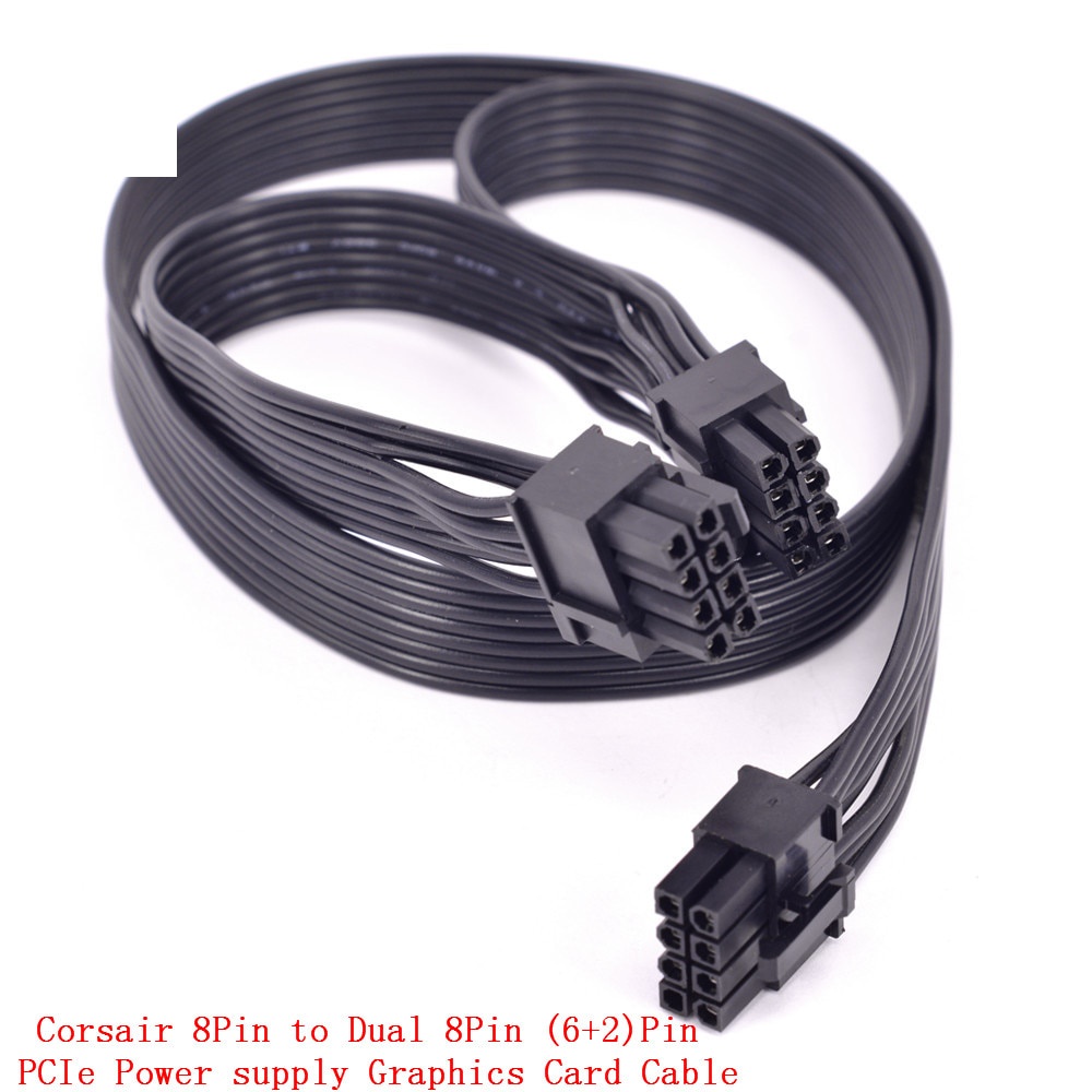 Cáp nguồn 8Pin sang Dual 8Pin 6 + 2pin Cáp GPU cho Corsair HX1050 HX850 HX750 HX650