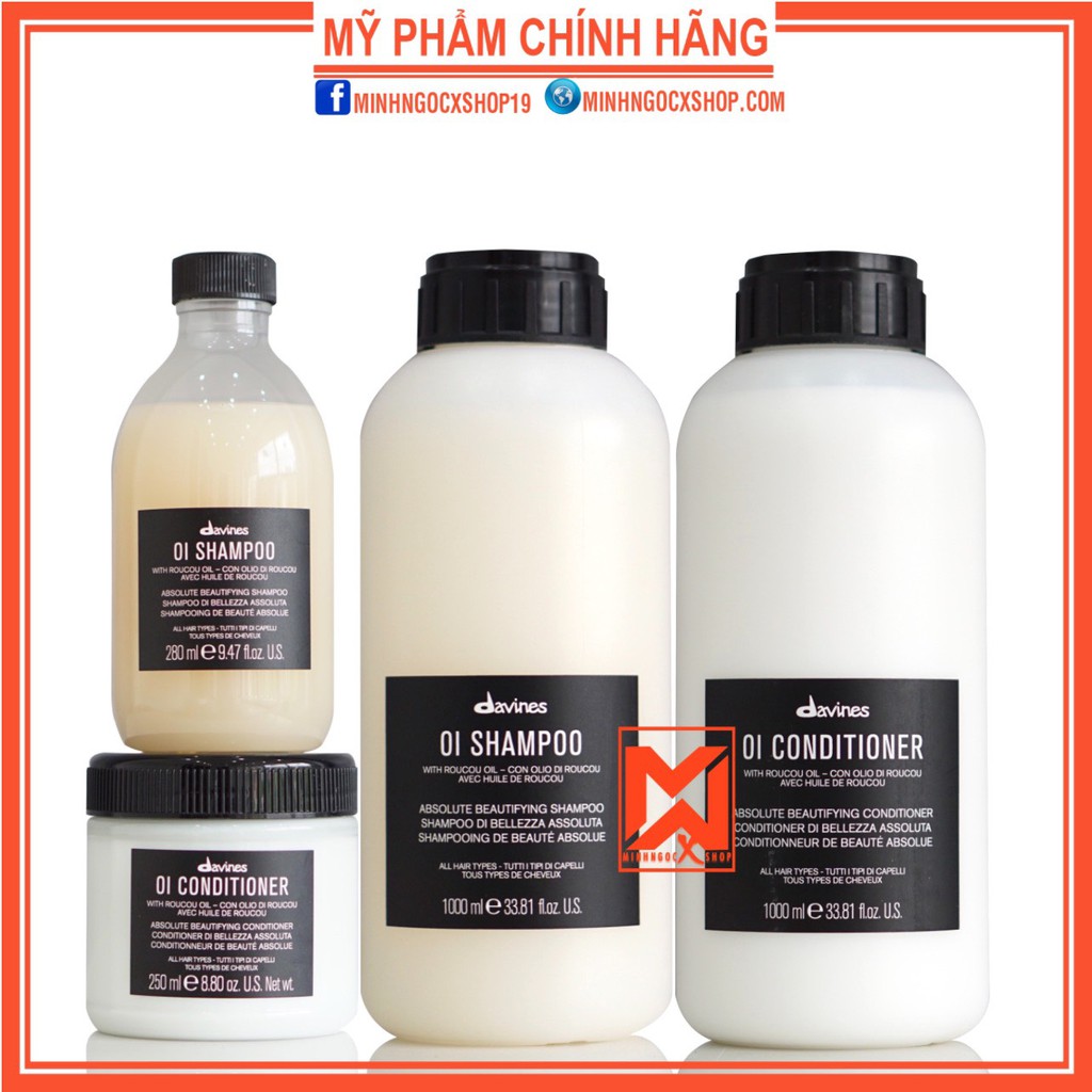 Dầu gội hoàn mỹ cho mọi loại tóc DAVINES OI 250 - 1000ml chính hãng