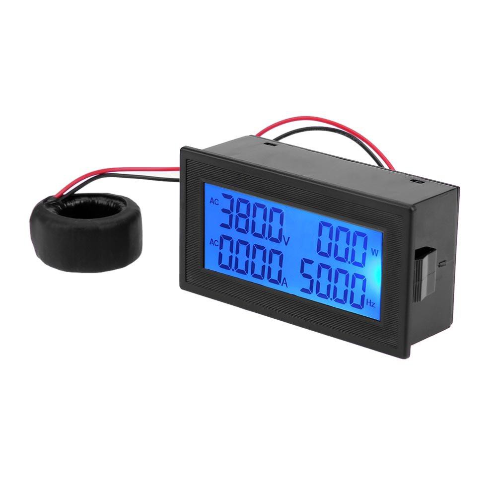 Đồng hồ đo điện áp đa năng 6 trong 1 AC 60-500v / 100A màn hình LCD